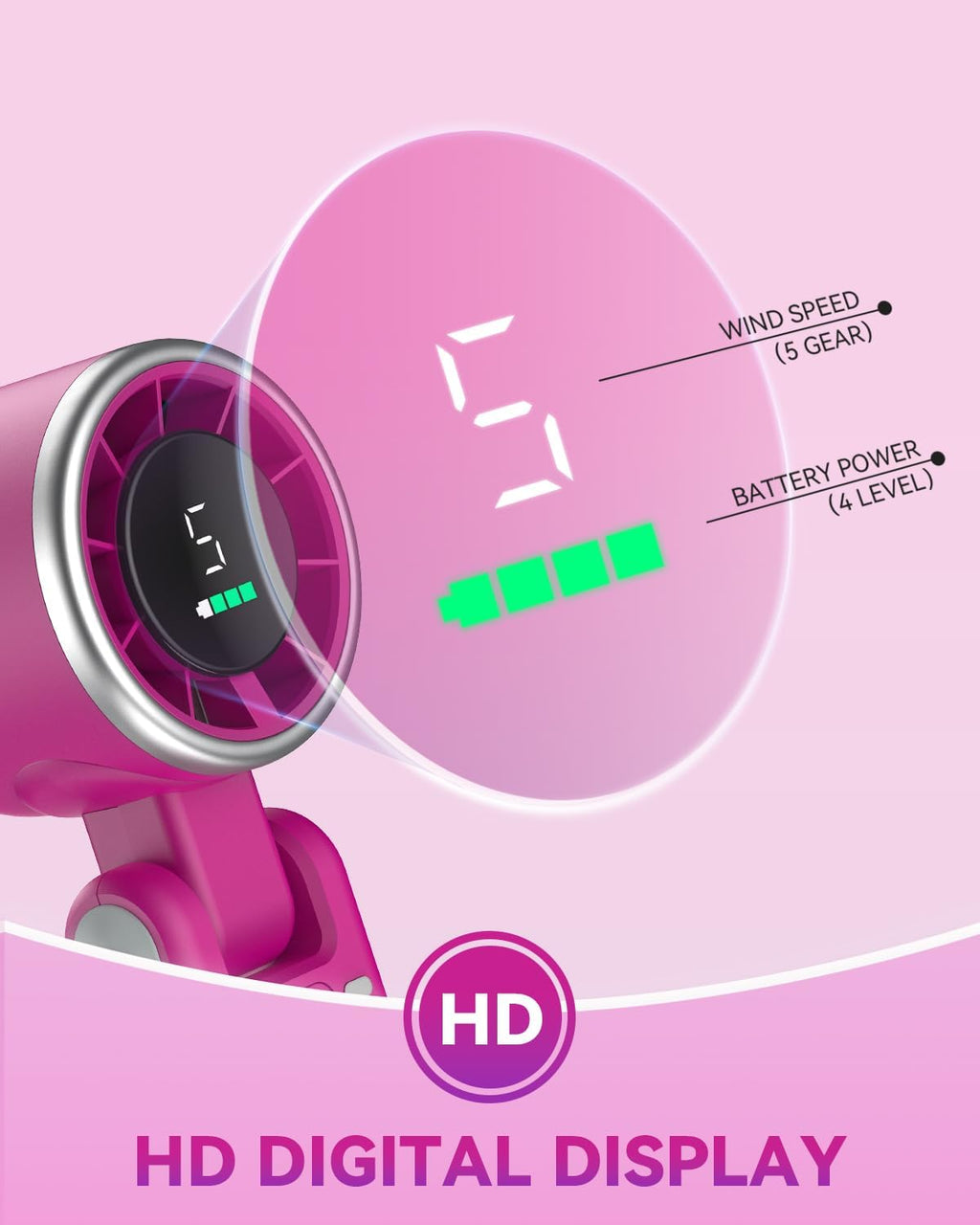 PlayHot Portable Handheld Turbo Fan, Travel Essentials, Gifts for Women/Men