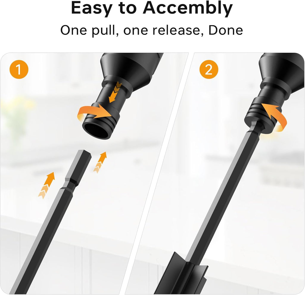Rechargeable Resin Mixer, Handheld Epoxy Stirrer with 4 Paddles, 2Pack, Black