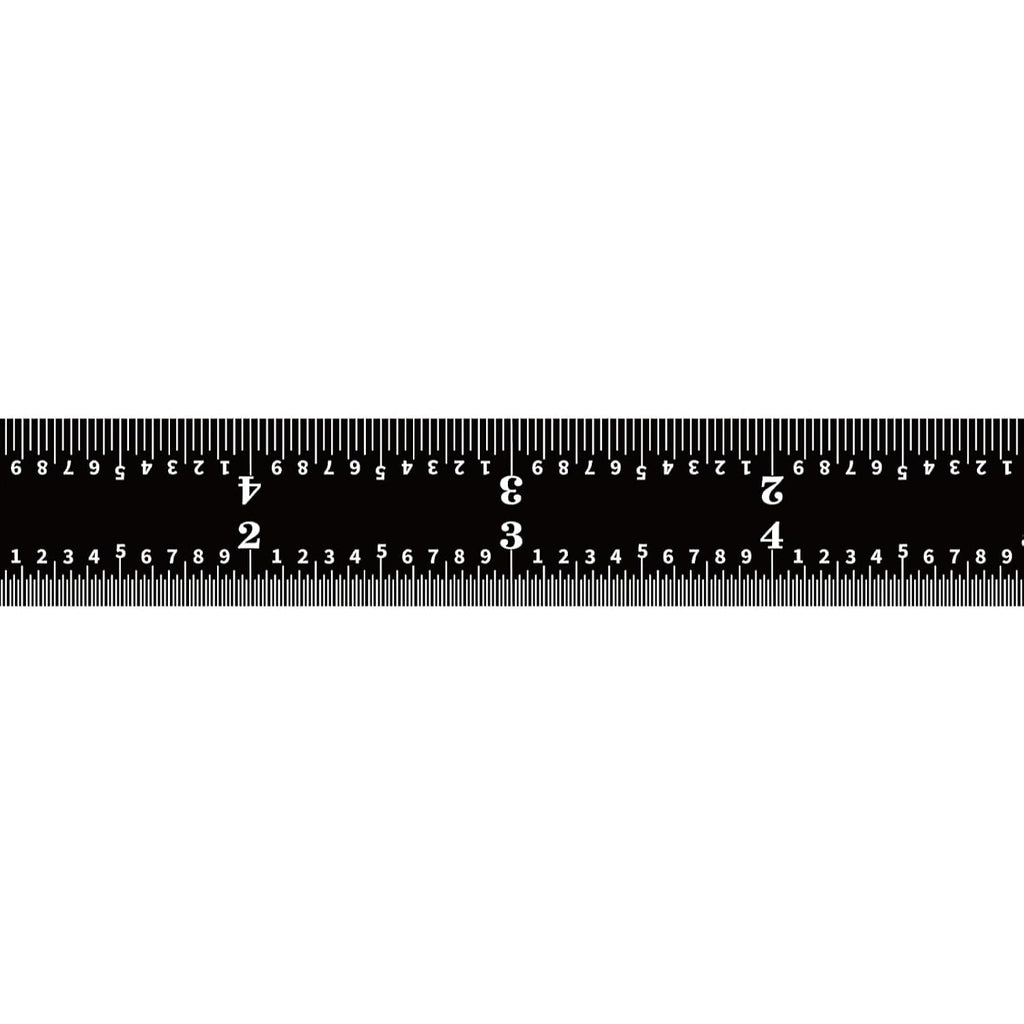 PEC Tools 6-inch Metal Ruler, Stainless Steel with Black Chrome Finish, 16R Graduation (1/32", 1/64", 1/50", 1/100") High-Precision, High Wear Resistance, High Contrast, Machinist Rule, Made in USA