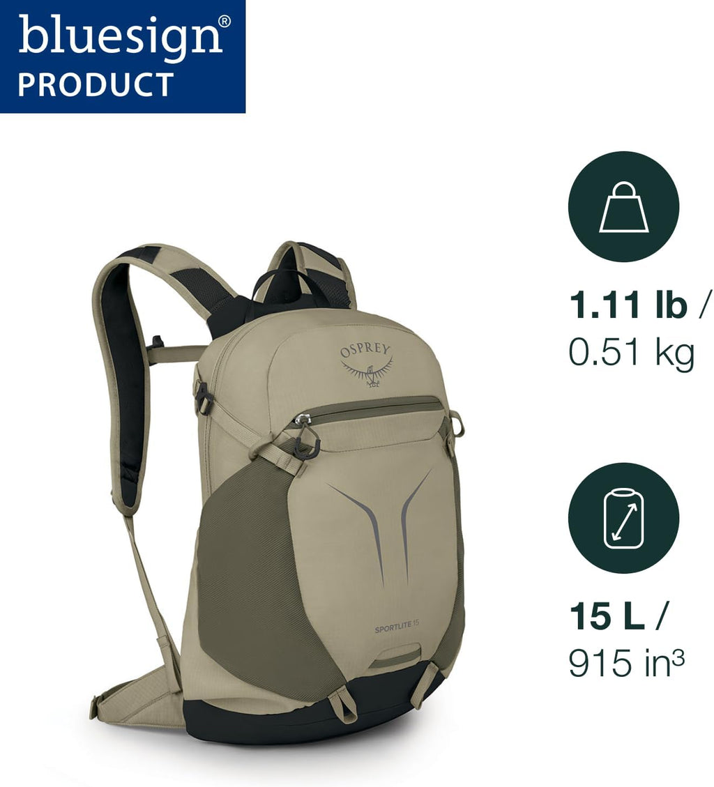 Osprey Sportlite 15L Lightweight Hiking Backpack, Tan OS