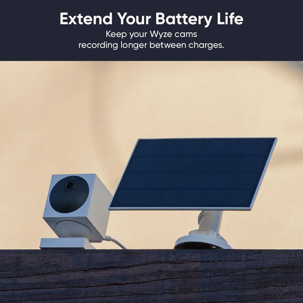Wyze Solar Panel for Wyze Battery Cam Pro/Cam Outdoor v1/v2, 1-Pack