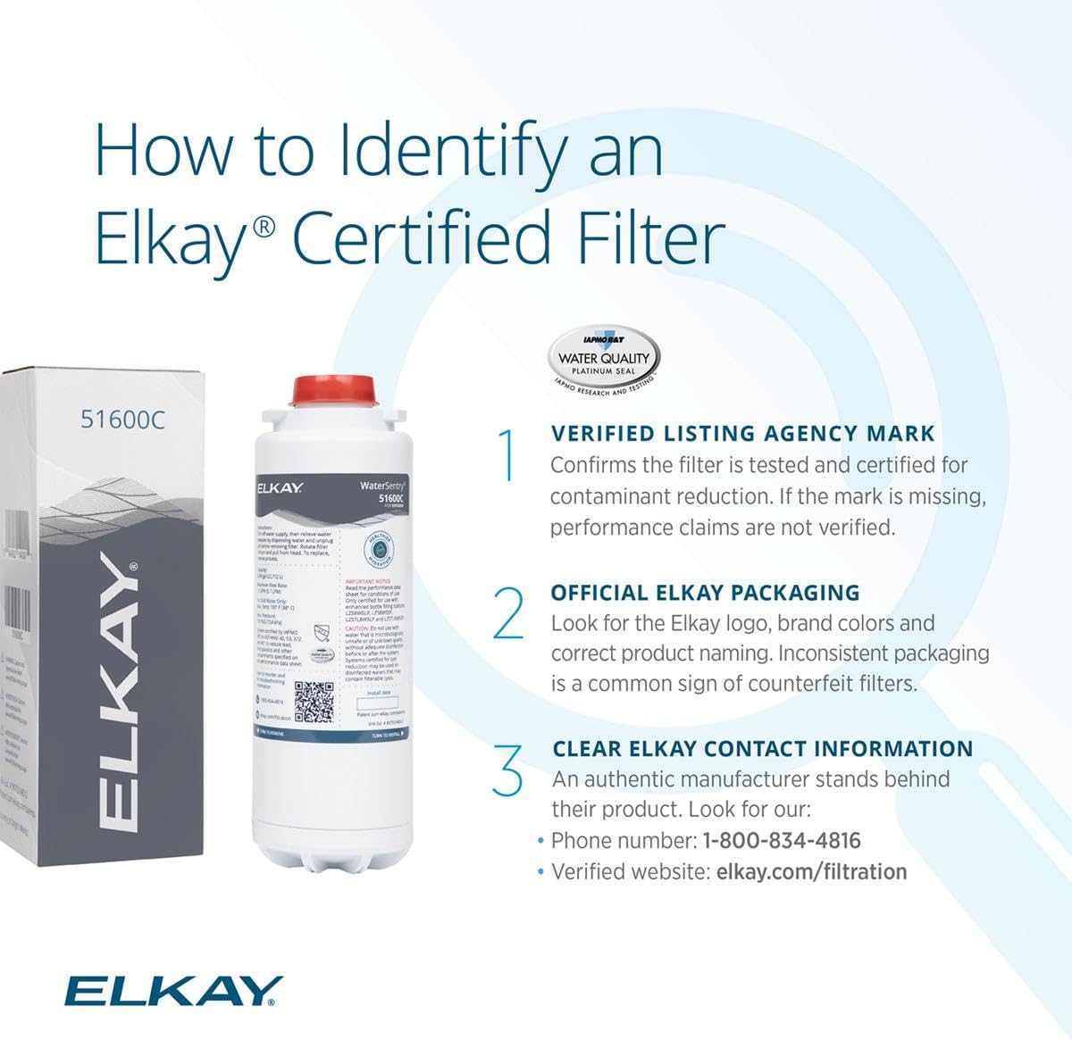 Elkay Genuine WaterSentry 51600C High Capacity Replacement Filter