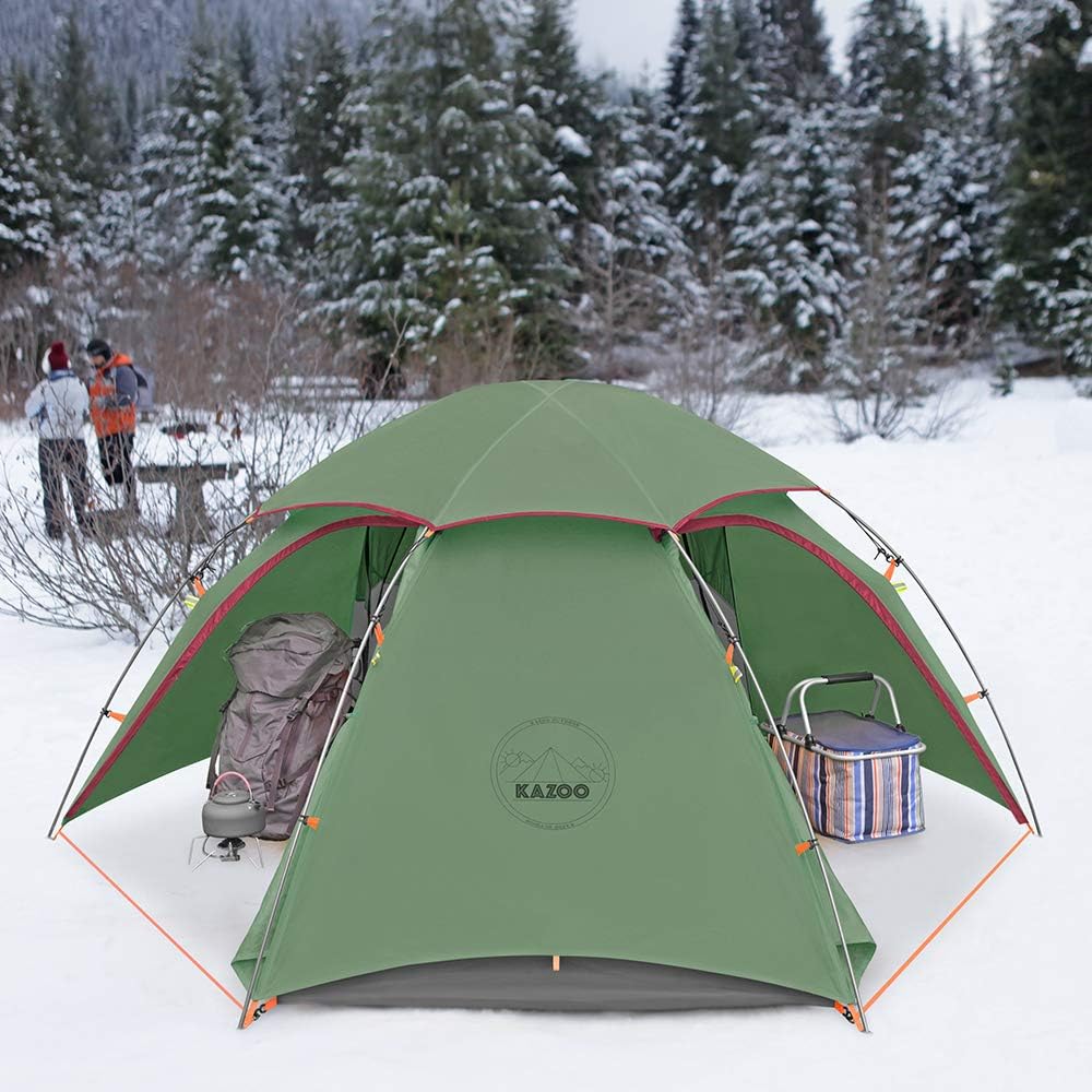 KAZOO Waterproof Backpacking Tent Ultralight 1/2 Person Lightweight Camping Tents 1/2 People Hiking Tents Aluminum Frame Double Layer