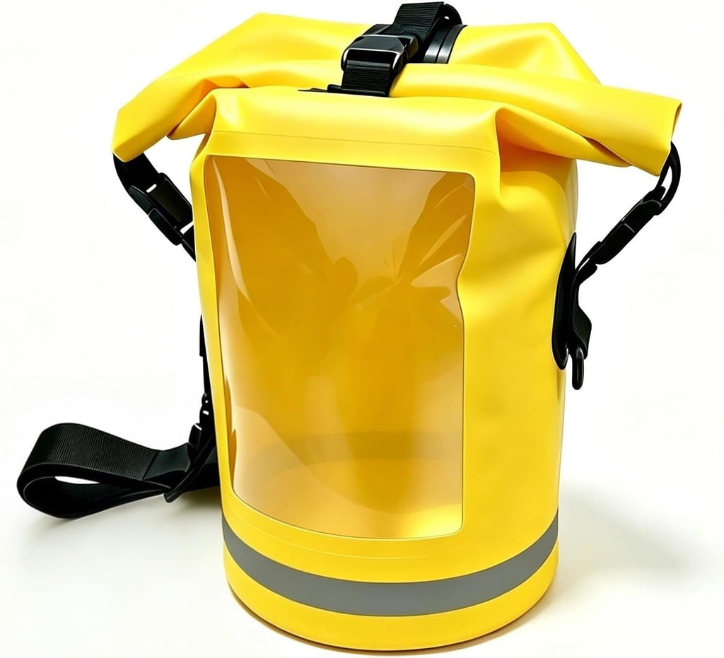 Waterproof Dry Bag with Clear Window, 500D Heavy Duty Roll Top Marine Sack