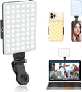 Selfie Light, Phone Light with Front & Back Clip, 60 LED Portable Light with 3 Modes, 5000mAh Rechargeable Video Light for Phone, iPhone, IPad, Laptop, TikTok, Makeup, Live Stream, Vlog(Black)