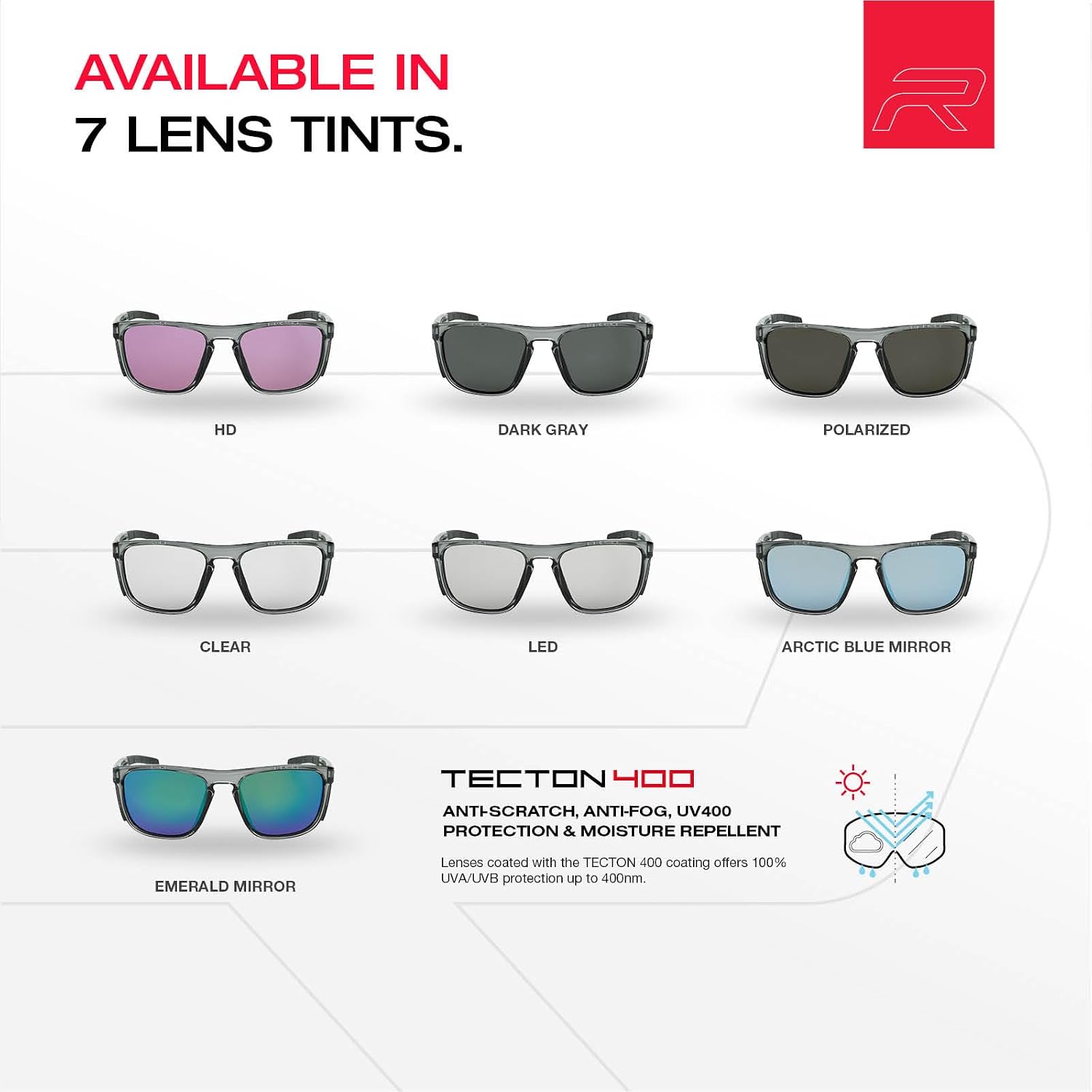 Riley Navigator X Sunglasses with Anti-Fog, LED Lenses & Side Sheilds