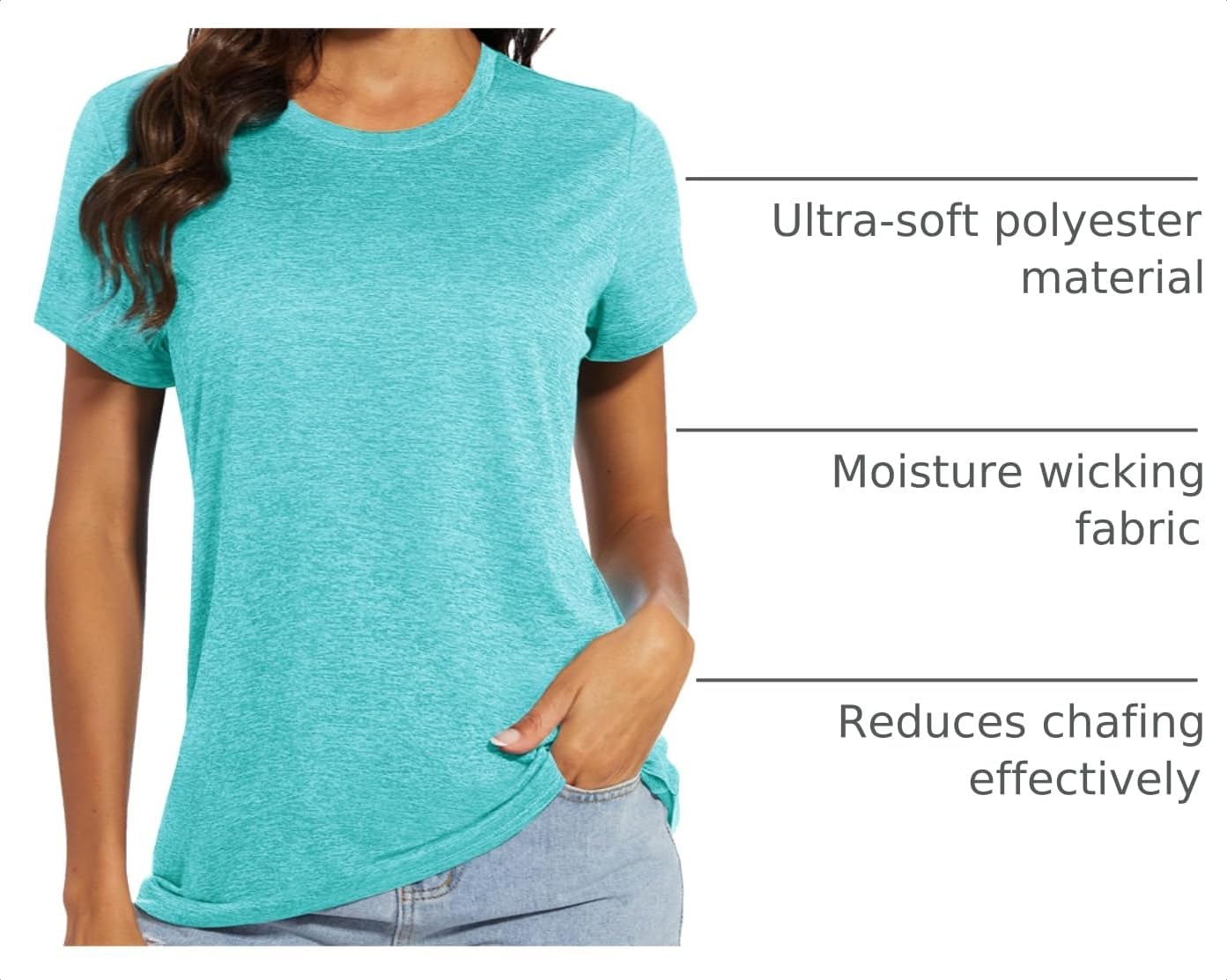 MAGCOMSEN Women's Workout Tops Quick Dry Athletic Moisture Wicking Shirts