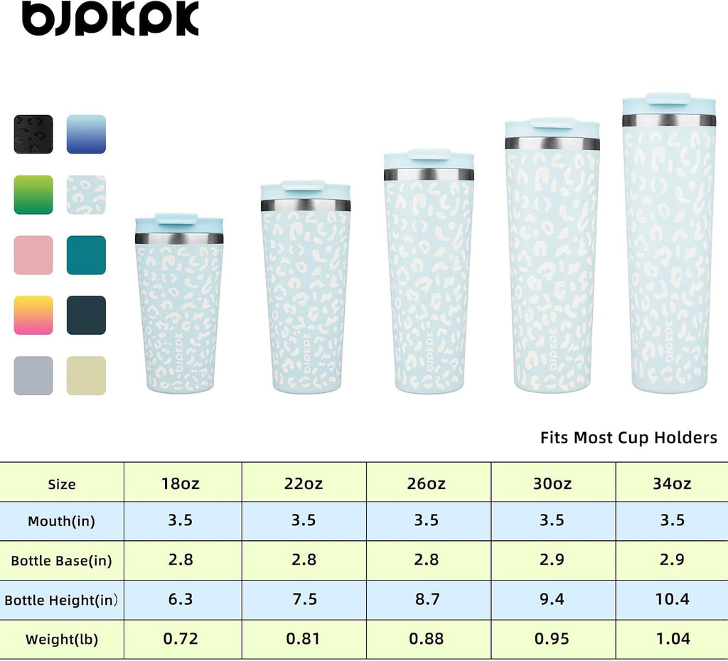 BJPKPK 30 oz Coffee Tumbler with Straw, Insulated Stainless Steel Cup