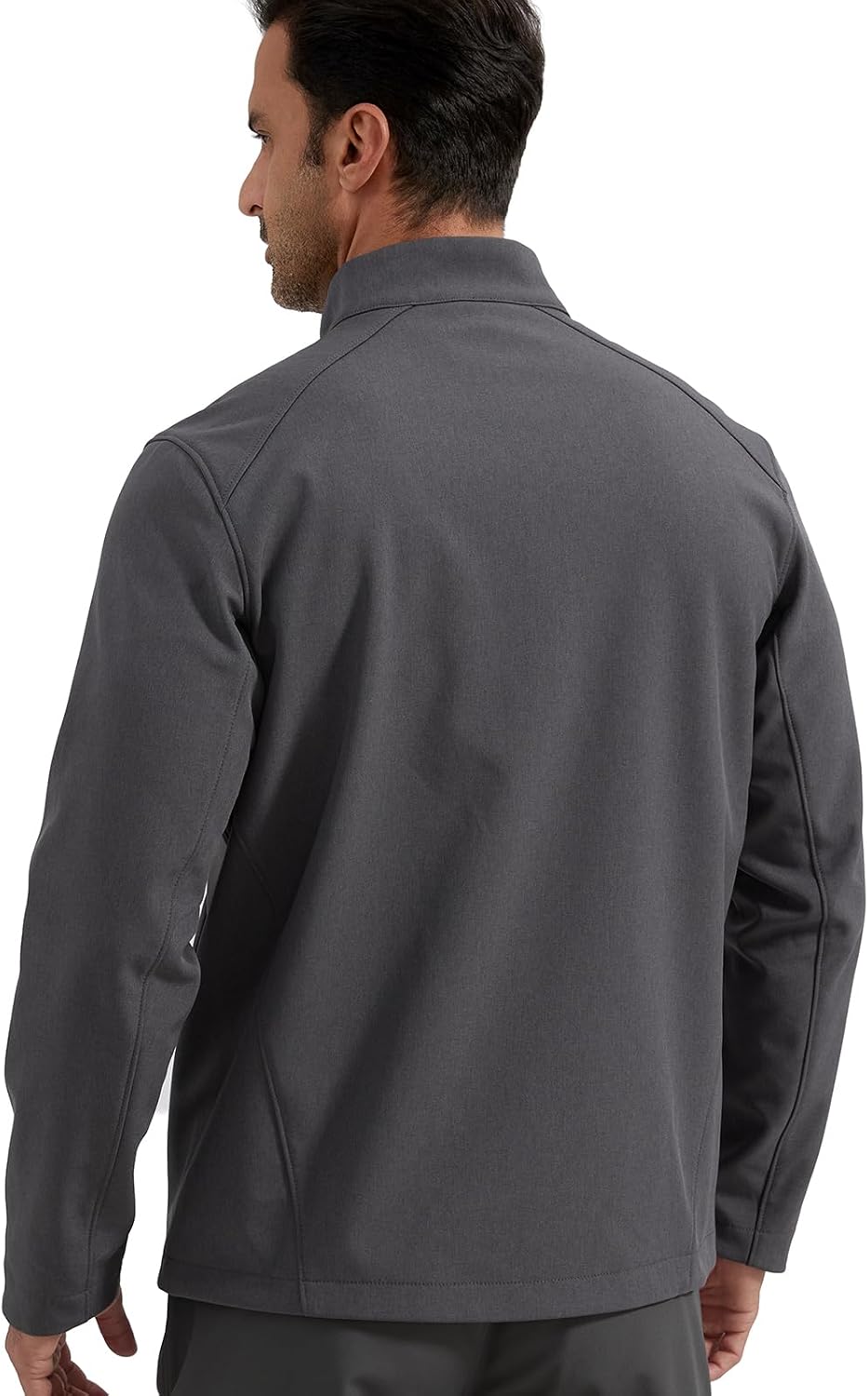 FREE SOLDIER Men's Waterproof Softshell Jacket Lightweight Fleece Lined Jacket Outdoor Hiking Windbreaker