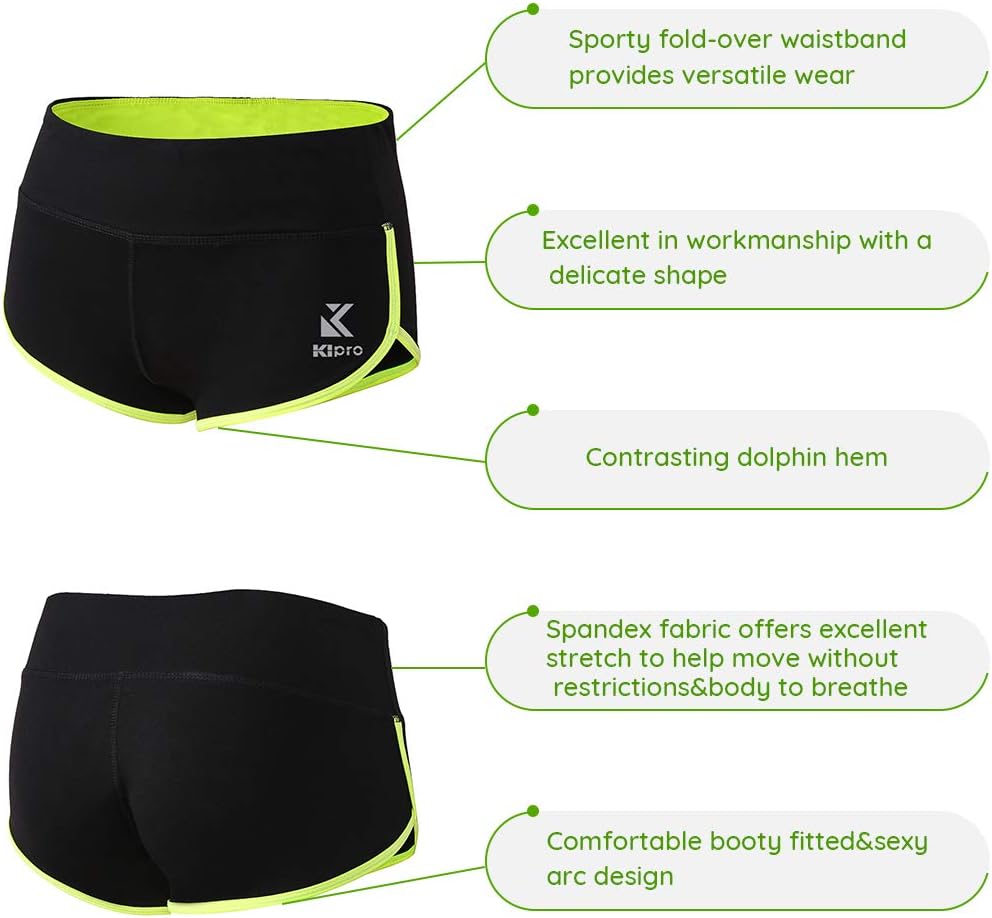 Women's Active Shorts Fitness Sports Yoga Booty Shorts for Running Gym Workout