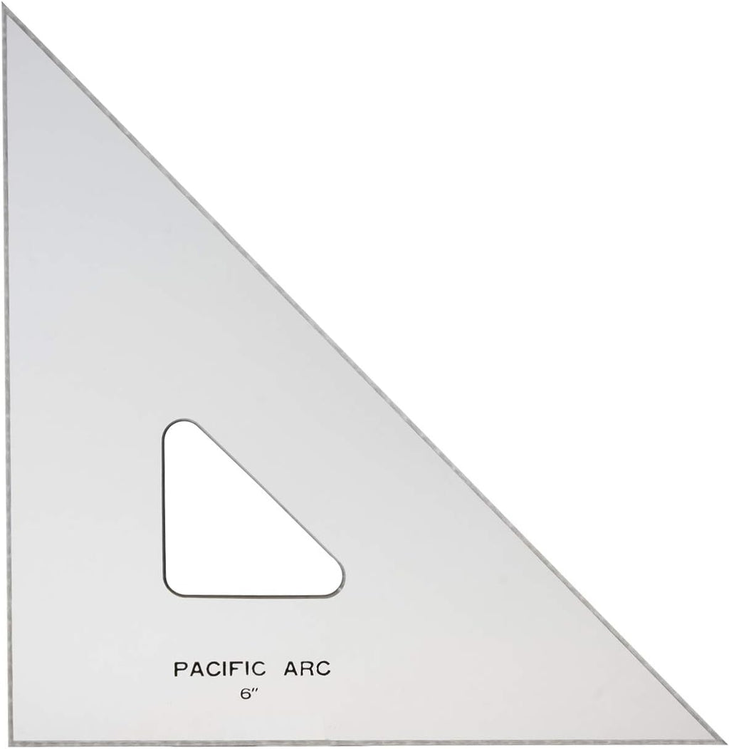 Pacific Arc Drafting Triangle, 24-inch, 30/60/90 Degrees, Fluorescent Orange