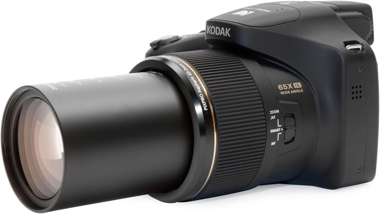 Kodak PIXPRO AZ653 Digital Camera (Black) 20MP Digital Camera Travel Bundle | Wide-Angle Telephoto Lens,Image Stabilization, for Travel, Wildlife &amp; Sports Photography + 64GB Card, Soft Case and More
