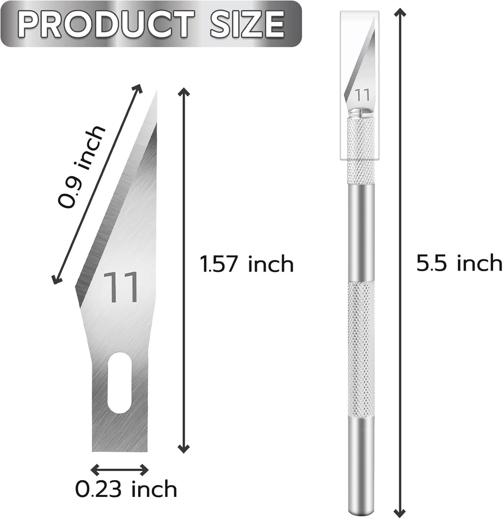 JETMORE 24 Pack Silver Exacto Knife Set, Precision Craft Knife Set for DIY