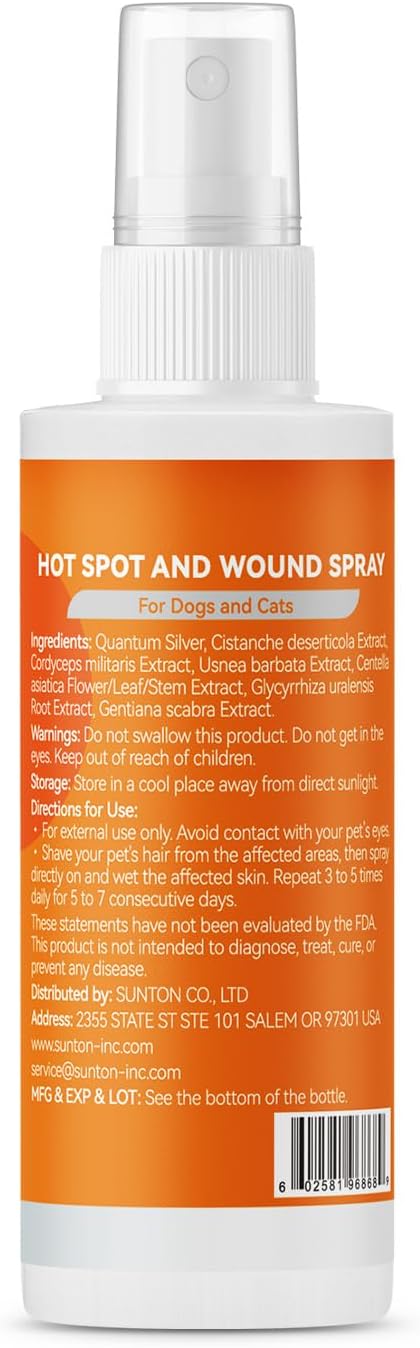 PUAINTA Dog Hot Spot Spray for Itch Relief - Quantum Silver Pet Skin Care