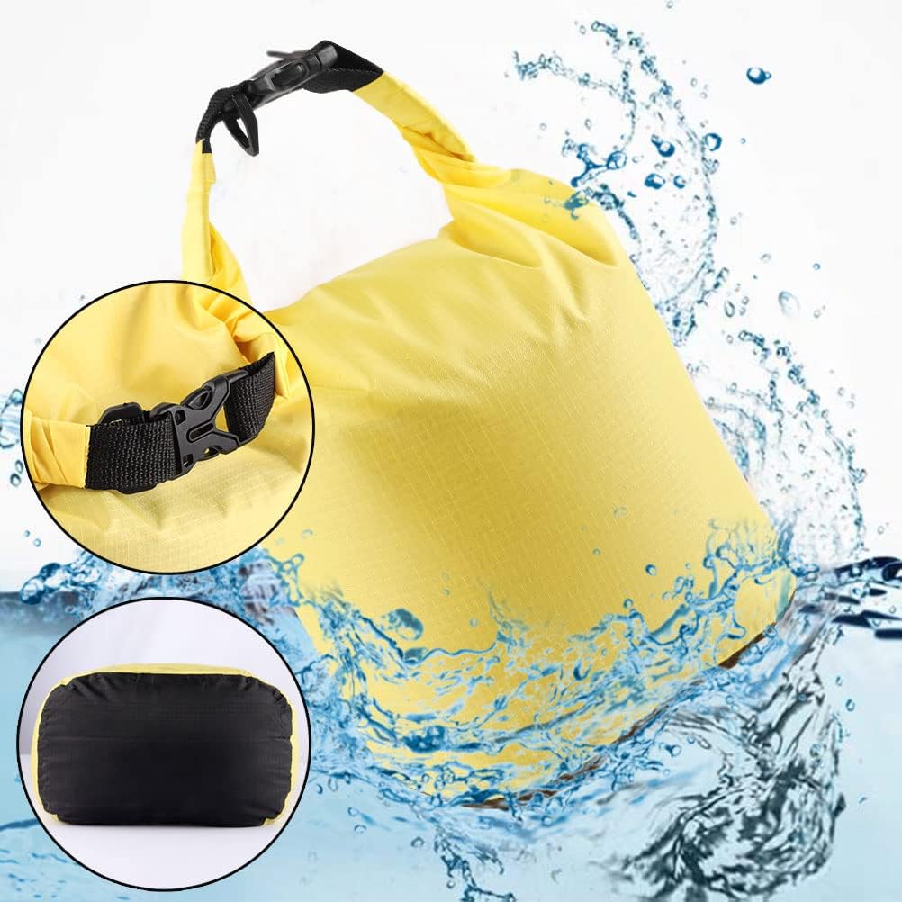 Pimoys 5 Pack Waterproof Dry Sacks, Lightweight Outdoor Dry Bags 20L /12L / 10L/ 6L/ 3.5L Ultimate Dry Bags for Kayaking Camping Rafting Boating