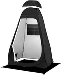 BRIAN & DANY Pop Up Shower Tent, Portable Changing Tent with Rain Shelter & Windows, Privacy Tent for Camping, Toilet or Bathroom, UPF 50+ & Waterproof, 47.2" x 47.2" x 74.8", Black