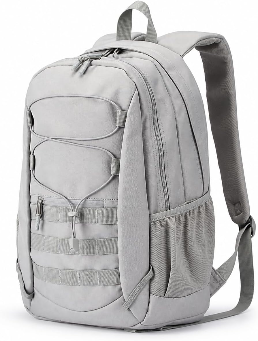 Hiking Travel Backpacks Men and Women, Lightweight Waterproof Laptop Backpack Outdoor Camping Backpack Hiking Daypack for Travel, Trekking, Work 26L (Grey)