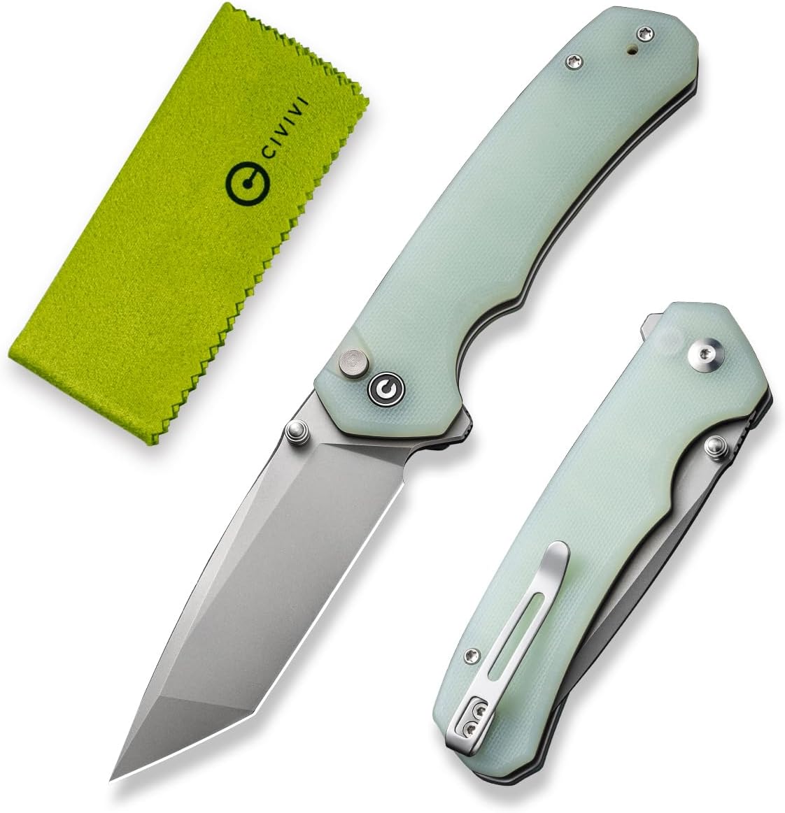 CIVIVI Brazen Pocket Knife, 3.46" Swedish 14C28N Tanto Blade C19059C-2