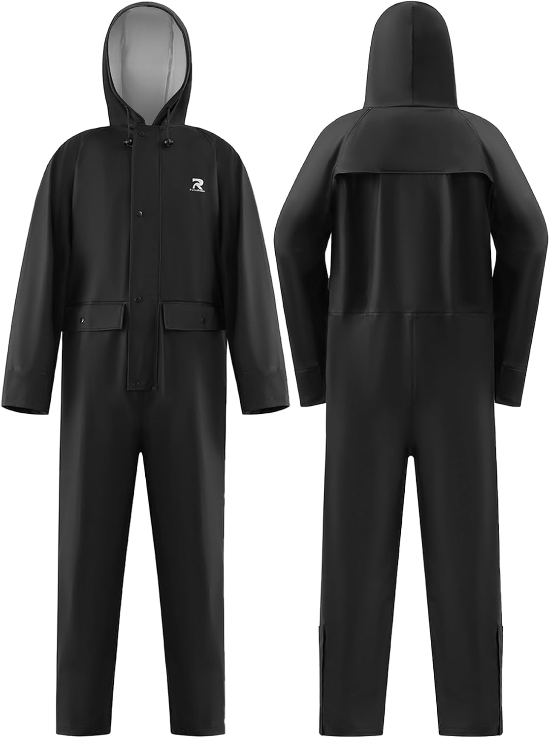 RainRider Rain Suits for Men Women Waterproof One Piece Rain Jacket & Pant Workwear Coverall