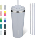 BJPKPK 22 oz Coffee Tumbler with Straw, Insulated Stainless Steel Cup