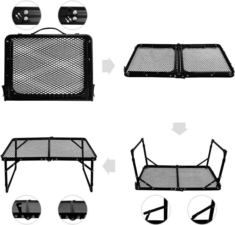 Foldable Camping Table - Small, Portable, Adjustable, Picnic & Beach Table