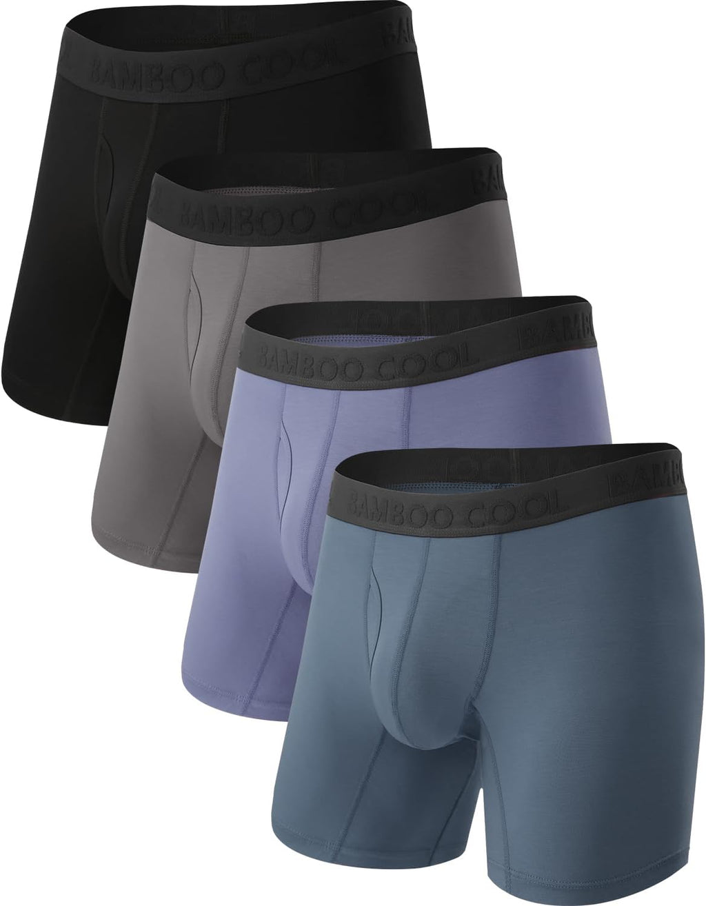 BAMBOO COOL Men's Cooling Underwear Ultra Soft Breathable Boxer Briefs Pack