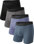 BAMBOO COOL Men's Cooling Underwear Ultra Soft Breathable Boxer Briefs Pack