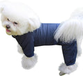 JoyDaog Detachable Hood and Hind Leg Dog Snowsuit,Winter Puppy Coat Blue XS