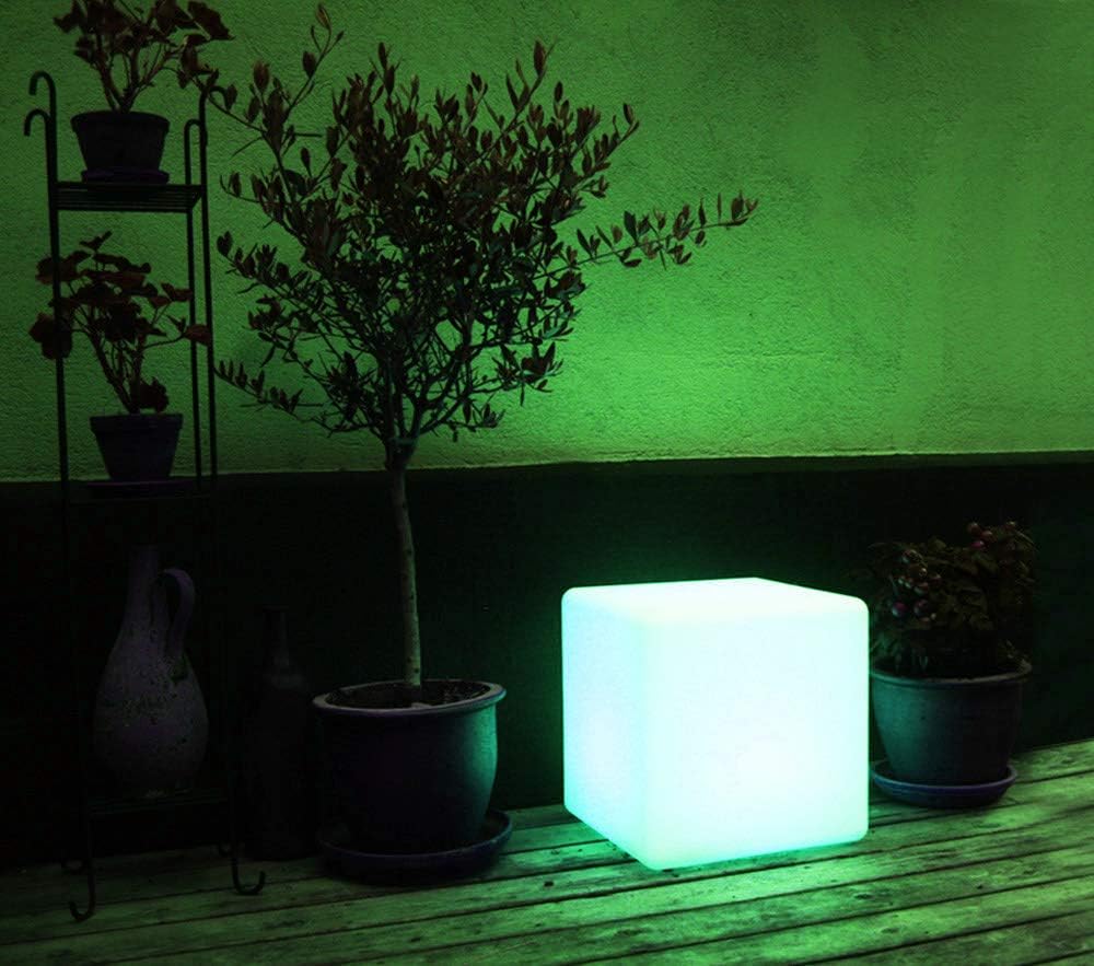 Mr.Go 10-inch Rechargeable LED Cube Light w/Remote, 16 RGB Colors 4 Modes