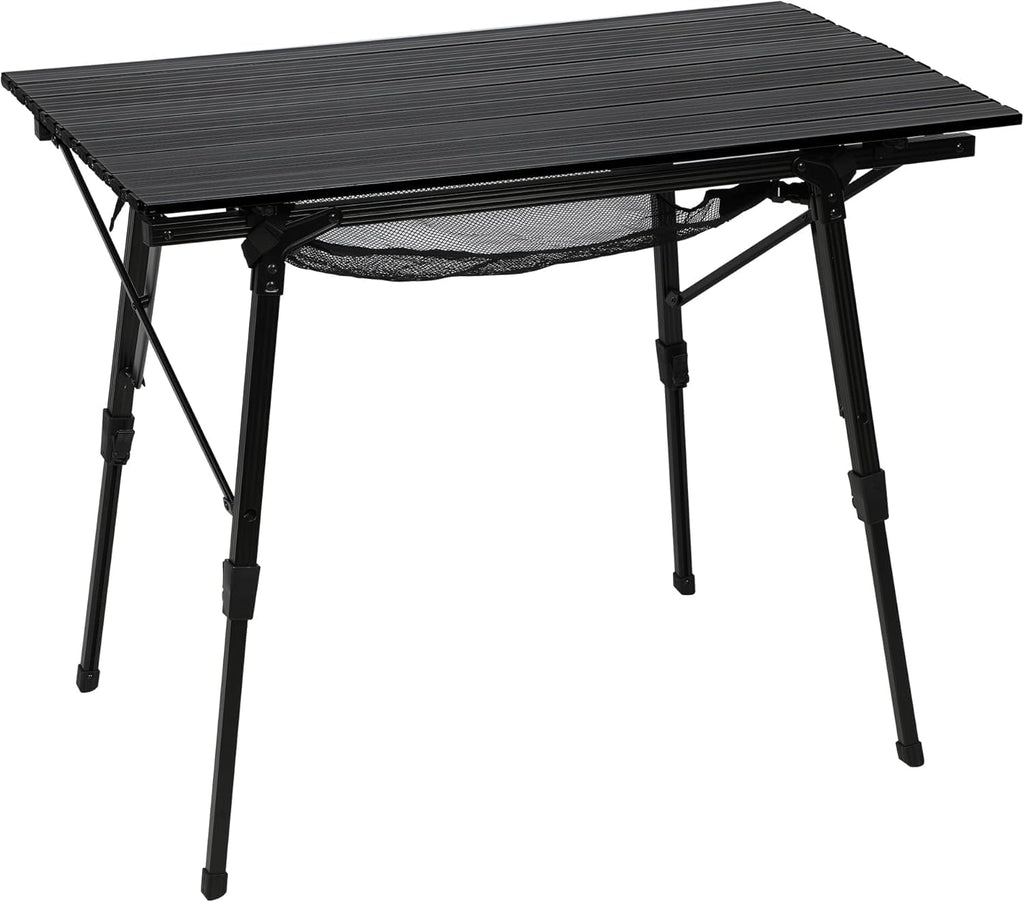 Portal Camping Table, Folding Aluminum Outdoor Table with Mesh Layer