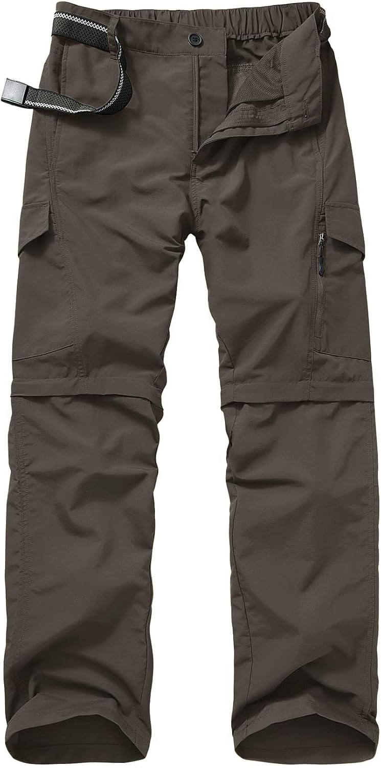 linlon Boy Scout Pants Hiking Mens Convertible Zip Off Safari Fishing