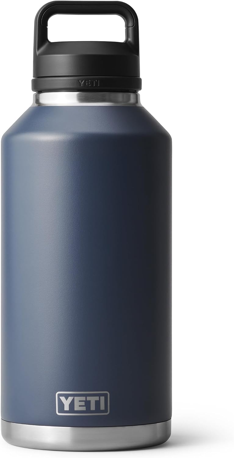 YETI Rambler 64 oz Bottle, Vacuum Insulated, Leakproof, Stainless Steel with Chug Cap, Navy