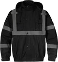SKSAFETY Hi Vis Safety Rain Jacket for Men, Construction Work Rain Gear Heavy Duty Class 3 Rain Coat Waterproof Lightweight