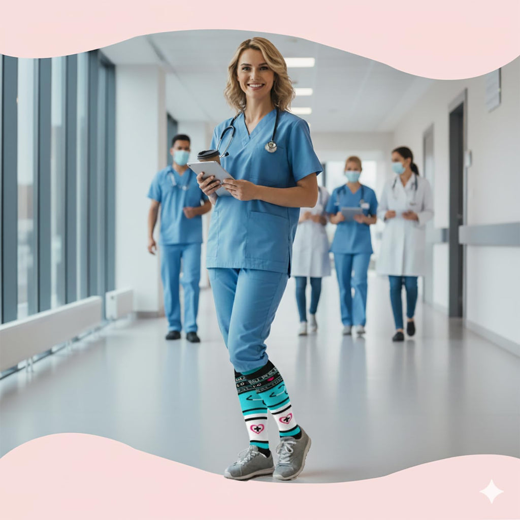 Sooverki Compression Socks for Women & Men 6 Pairs is Best Supportive Knee High Stockings for Circulation, Travel, Nurses
