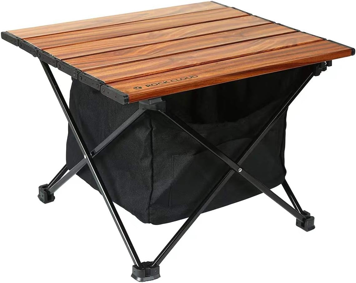 ROCK CLOUD Portable Camping Table Ultralight Aluminum Camp Table with Storage Bag Folding Beach Table for Camping Hiking Backpacking Outdoor Picnic, Small
