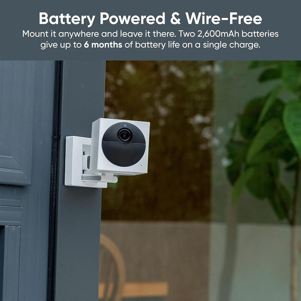 WYZE Cam Outdoor Starter Bundle v2 (Includes Base Station and 1 Cam) and Security Stickers, Battery Powered, 1080p HD, IP65 Rated, Color Night Vision