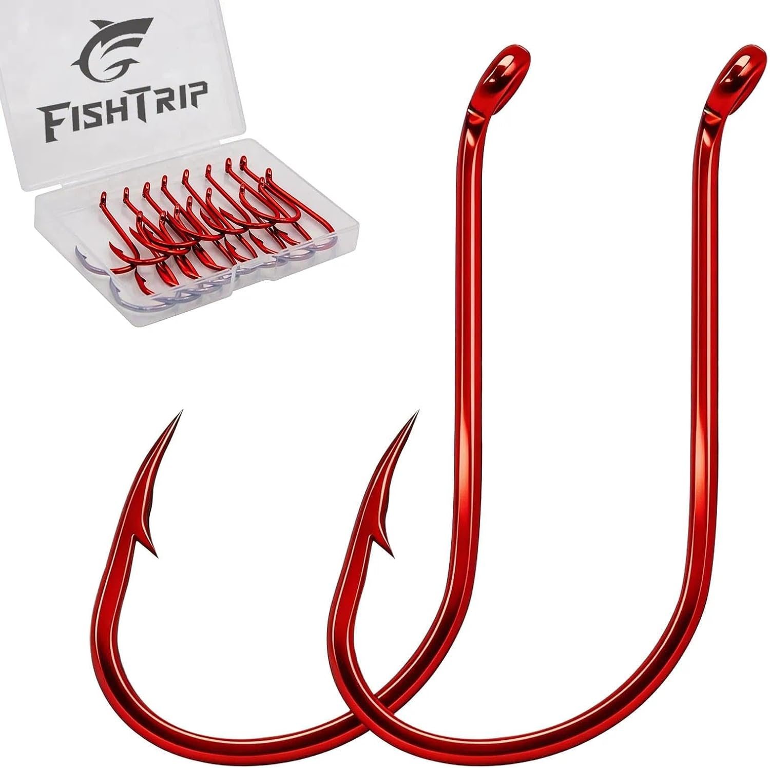 FishTrip 50/100/120/210Pcs Octopus Fishing Hooks for Saltwater & Freshwater