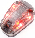 Tactical IR Strobe Helmet Light Military Identification Lights with Visible LED + White Strobe Survival Signal (Black-Red)