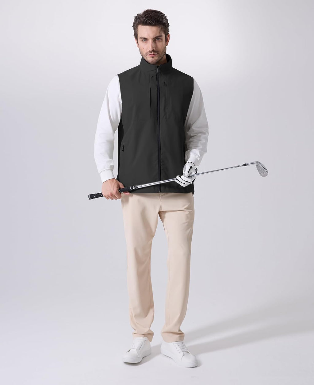 Susclude Men's Quick Dry Lightweight Softshell Vest Windproof Sleeveless Jacket for Fishing Work Golf Hiking Casual Travel