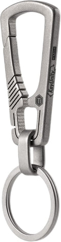 KeyUnity Titanium Carabiner Keychain Clip, Quick Release EDC Key Holder Organizer with Key Ring