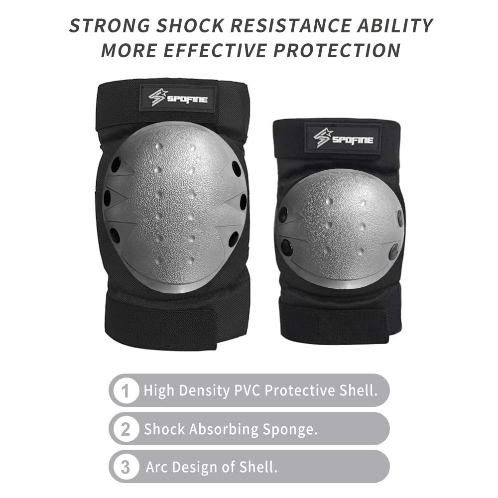 Kids Bike Helmet, Toddler Helmet for Youth Adult, Knee Pad Elbow Pad Wrist Guard Protective Gear Set for Skateboard, Bike, Skating, Cycling