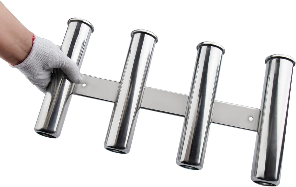 Fishing Rod Holder for Boat, Vertical Wall Mounted Fishing Rod Rack, Stainless Steel Rod Holder for Marine Boat,Fishing Boat, Truck (3 Tubes Upgrade)