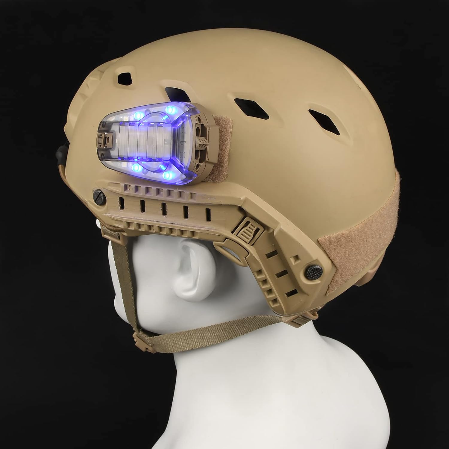 NOBUHIRO 4 Modes Tactical Helmet Light with Visible LED+IR Constant/Strobe