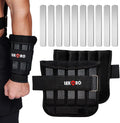 Wrist Ankle Weights with Removable Steel Bars, 1 Pair Adjustable Arm Leg Weights for Men and Women, No Leakage Design, Weighted Wrist Bands for Walking Jogging Yoga Pilates