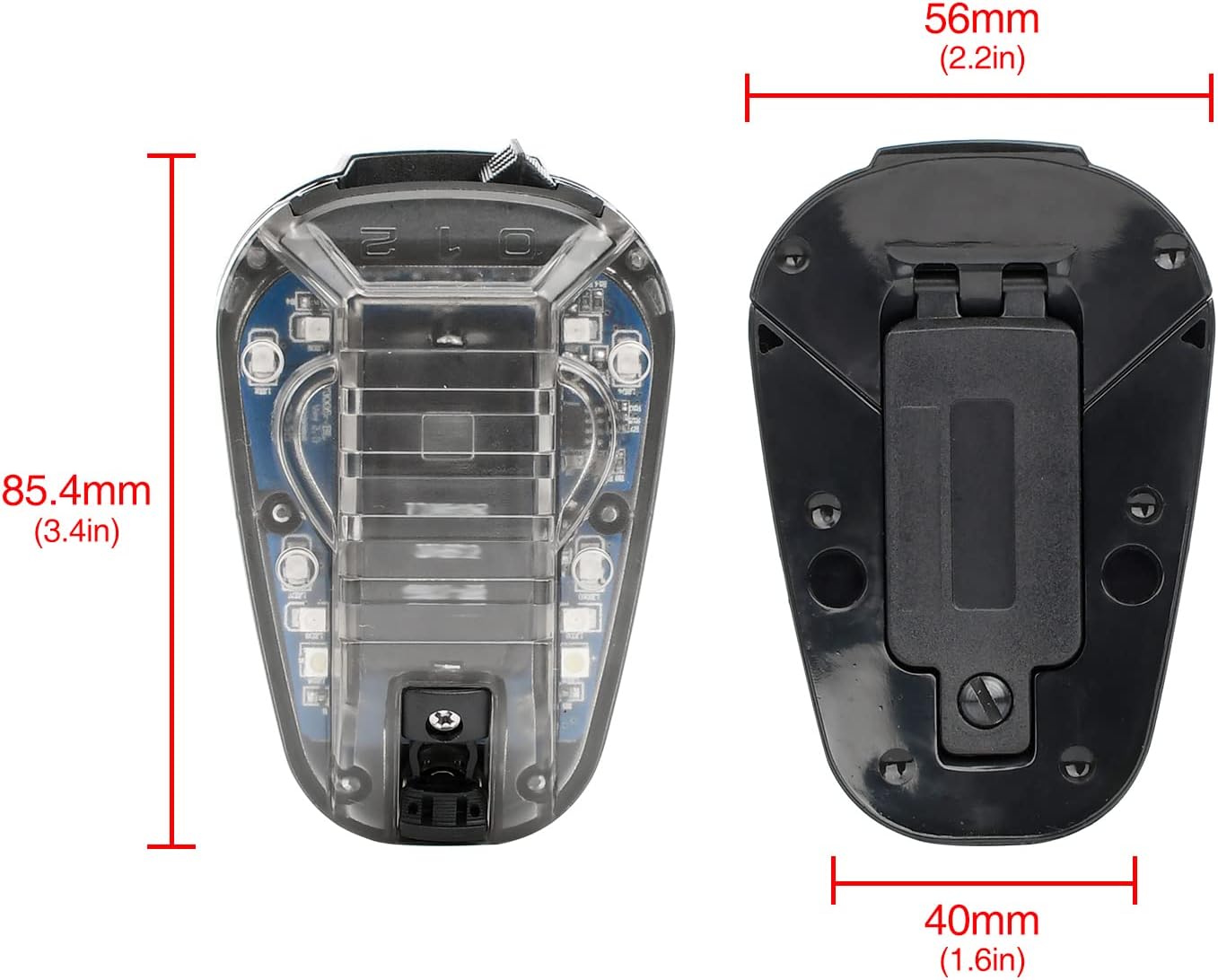 NOBUHIRO 4 Modes Tactical Helmet Light with Visible LED+IR Constant/Strobe