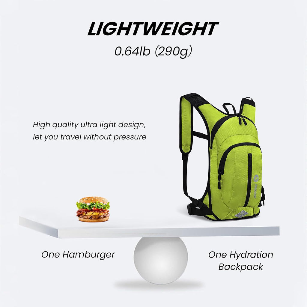 Nepest Hydration Pack Backpack with 2L Water Bladder Reflective Lightweight