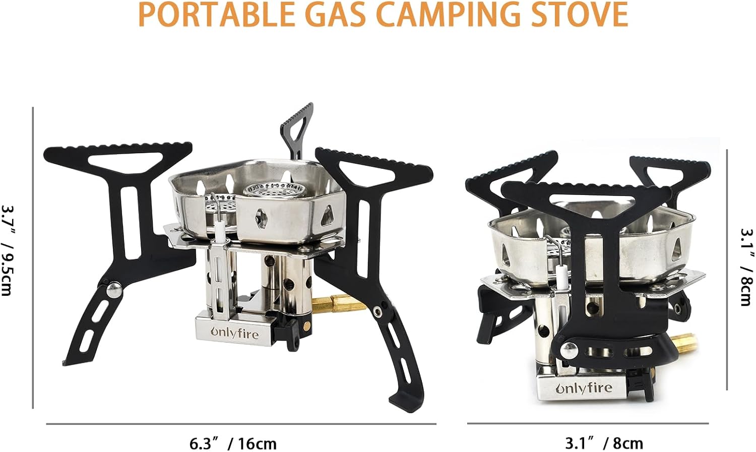 ONLYFIRE OUTDOOR LIVING Portable Camping Stove with 1LB Propane Gas Adapter