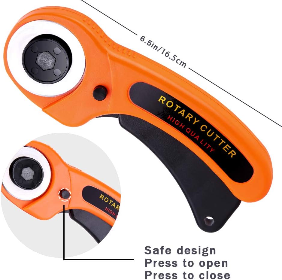 ZMAAGG Rotary Cutter For Fabric, 10 Pack 45mm Rotary Cutter, Fabric Cutter