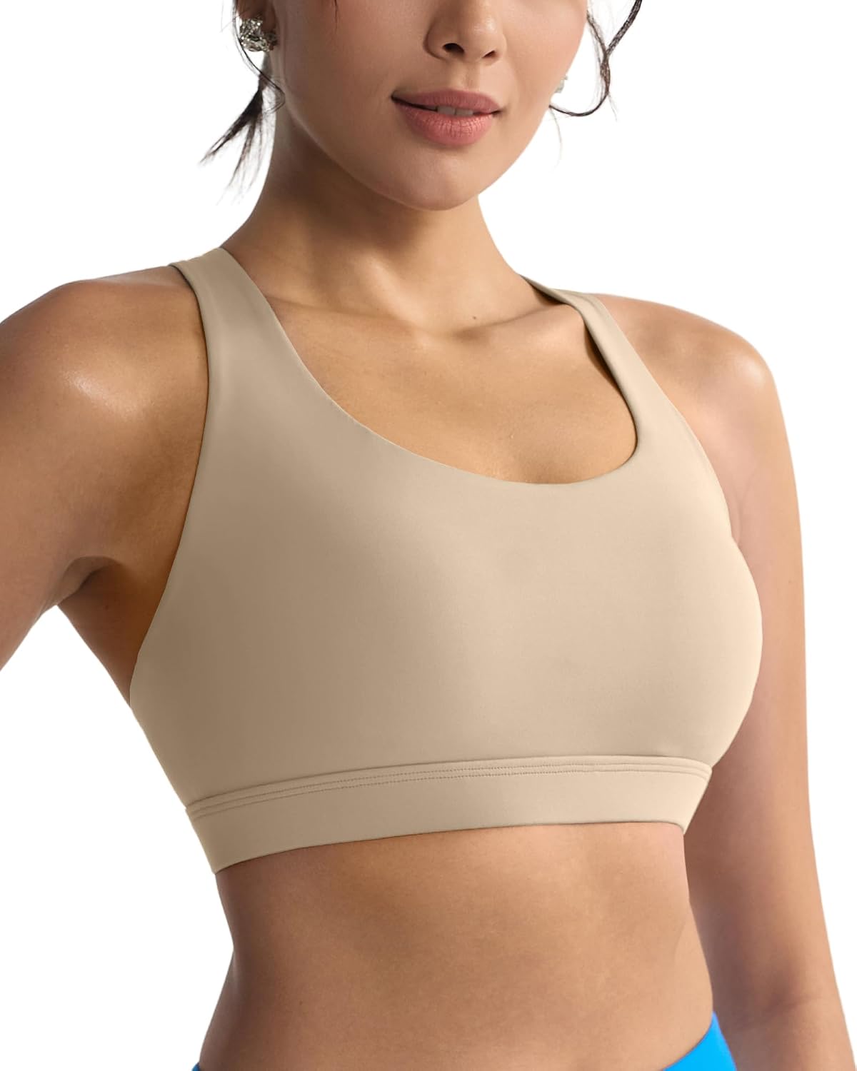 RUNNING GIRL Cross Back High Impact Sports Bras for Women
