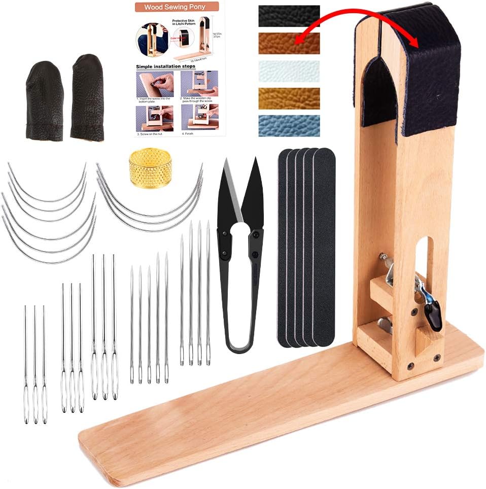 Lunarm Stitching Pony Leather Stitching Pony Table Desktop Working Clamp